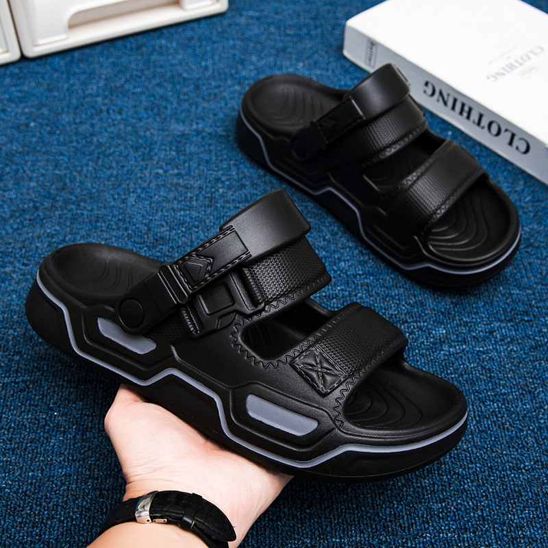 Zapatillas de verano al aire libre para hombres, zapatillas deportivas antideslizantes y resistentes al desgaste para conducir en playa.