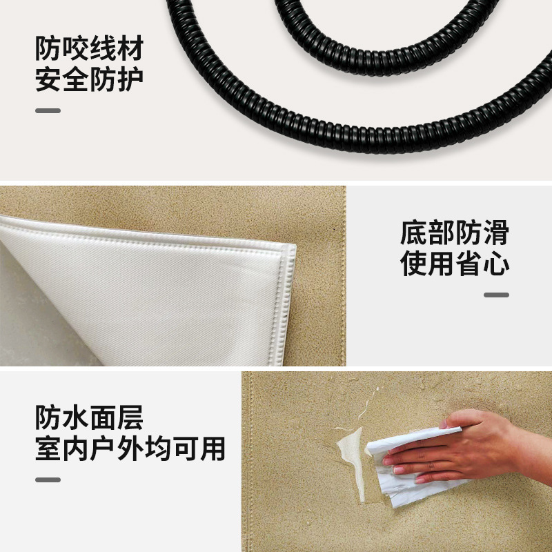 Alfombrilla para mascotas transfronteriza de Warmer, almohadilla calefactora para perros y gatos, almohadilla eléctrica para mascotas, impermeable, a prueba de mordeduras y resistente al desgaste