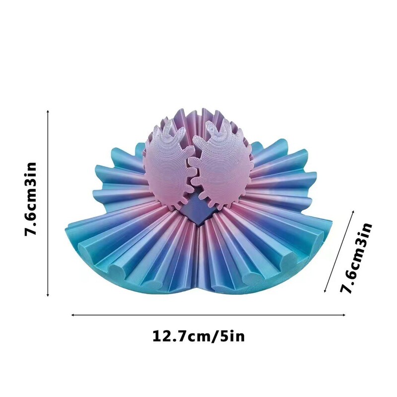 国境を越えた 3D プリントおもちゃの新製品 3D ギア回転ボール 3D プリントギアボールスピンバル|undefined