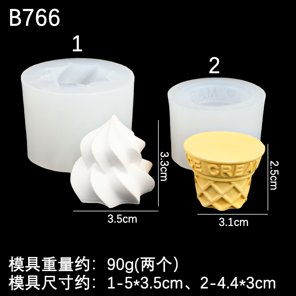 Tostada de huevo escalfado Melaleuca helado amasar molde de silicona bolsa de piña iy molde de yeso de aromaterapia adornos decorativos