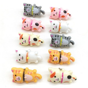 Factory Direct Sales Creative Cartoon Cute Kitten Thumbtacks Cork Board Thumbtacks Jewelry DIY Handmade Map Thumbtacks