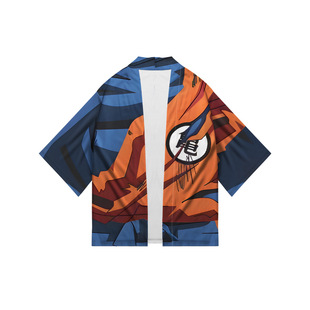 Cross-border Supply of Dragon Ball Animation Clothing Digital Printing Summer Seven-sleeve Kimono Cardigan Japanese Kimono