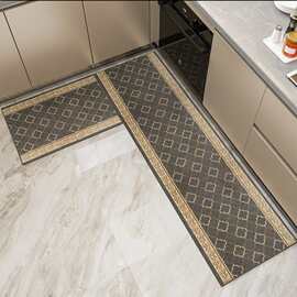 跨境厨房地垫吸水吸油可擦洗耐脏家用门口长条地毯机织地垫