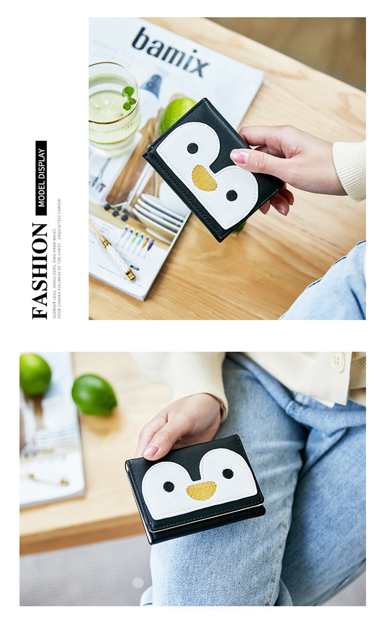 67g Weight Hidden Buckle Closure Type Small Wallets Bags Type 1 Piece Quantity Daily Occasion Pu Leather Material Animal, Cartoon Pattern All Seasons Season Women's Gender Cute Style Square Shape Women's Animal Cartoon Pu Leather Hidden Buckle Small Wallets 2