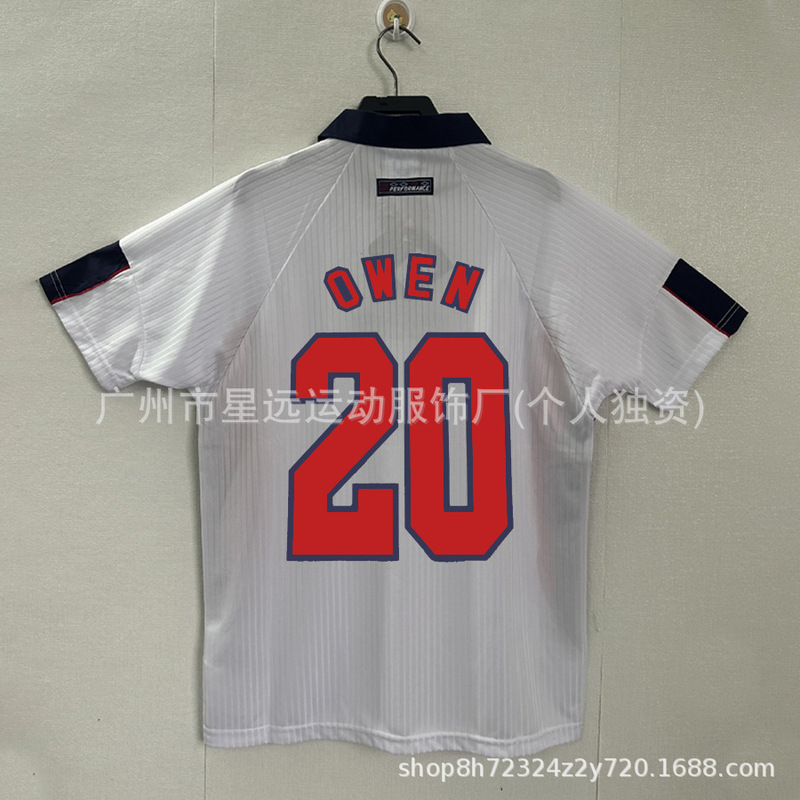 批发retro2006巴西英格兰贝克汉姆阿根廷复古球衣世界杯足球服T恤|undefined