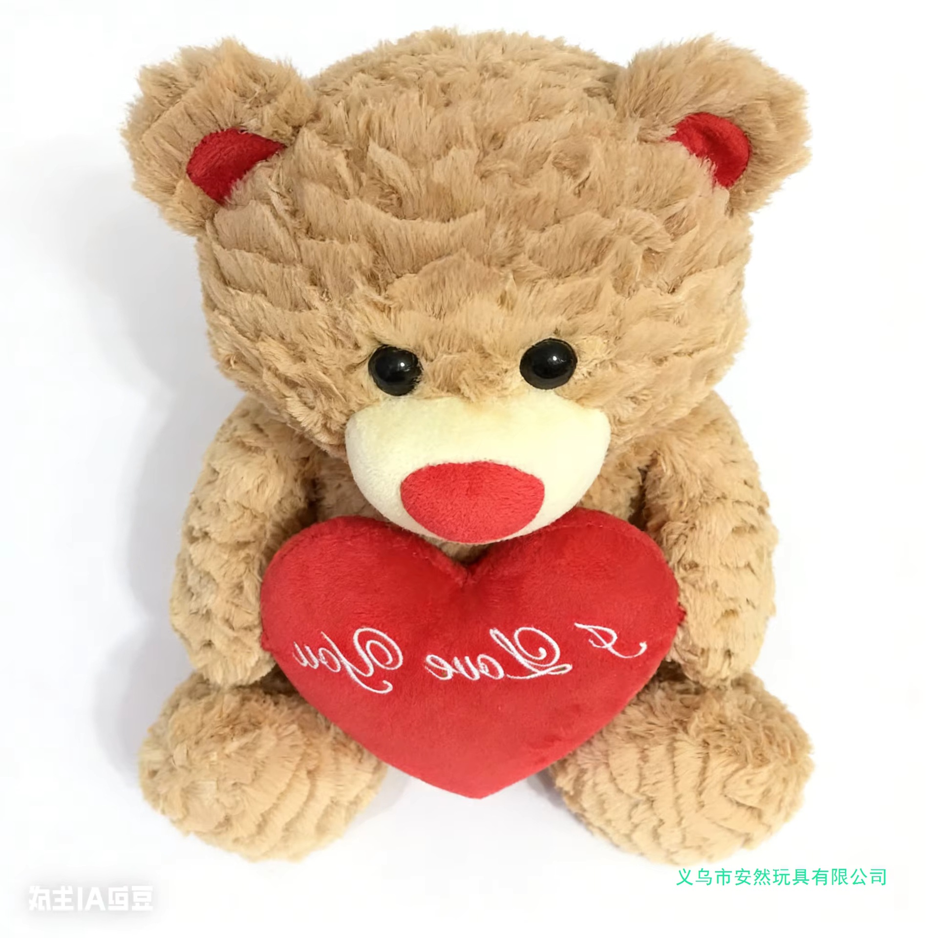 Customized teddy bear plush toy with red heart "I love you" pillow, 31- 50cm , unisex