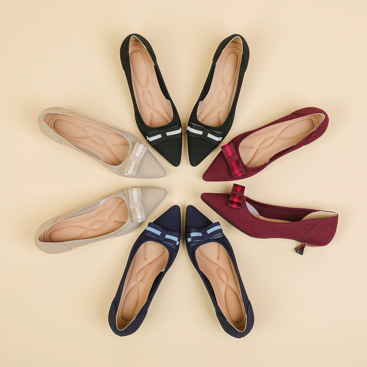 1507-2 туфли с острым носком и мелким ртом, летающая Повседневная Однослойная обувь больших размеров, женская обувь на шпильке с бантом и ремешком