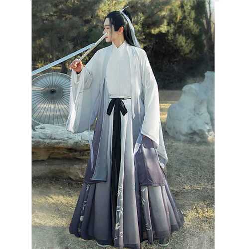 Chinese Hanfu knight warrior swordsman prince cosplay costume for men Han Tang Ming Wei-Jin style Chinese traditional folk costumes for man