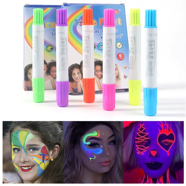 Cross-Border Popular Water-Soluble Face and Body Paint Fluorescent Graffiti School Performance Stage Luminous Effect Paint