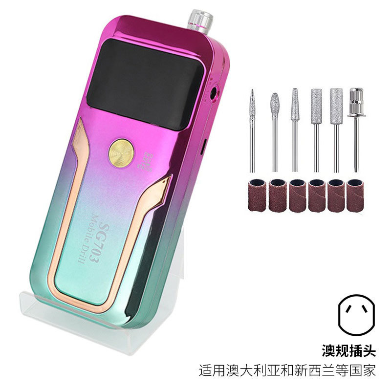 La lijadora de uñas reemplaza el mango de metal 35000RPM rectificador de uñas pulido silencioso y pulido de uñas eléctrico exfoliante