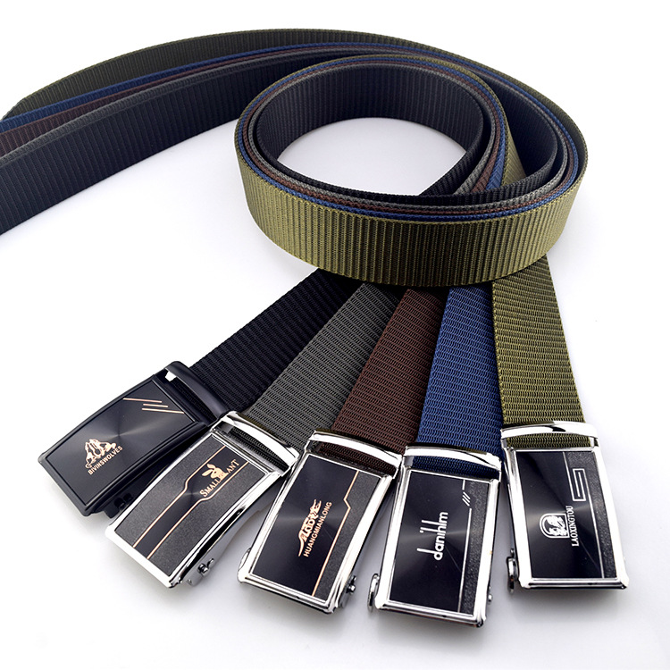 冬季新款地摊皮带尼龙布带气眼针扣板扣裤腰带跑江湖展会货源批发|ru