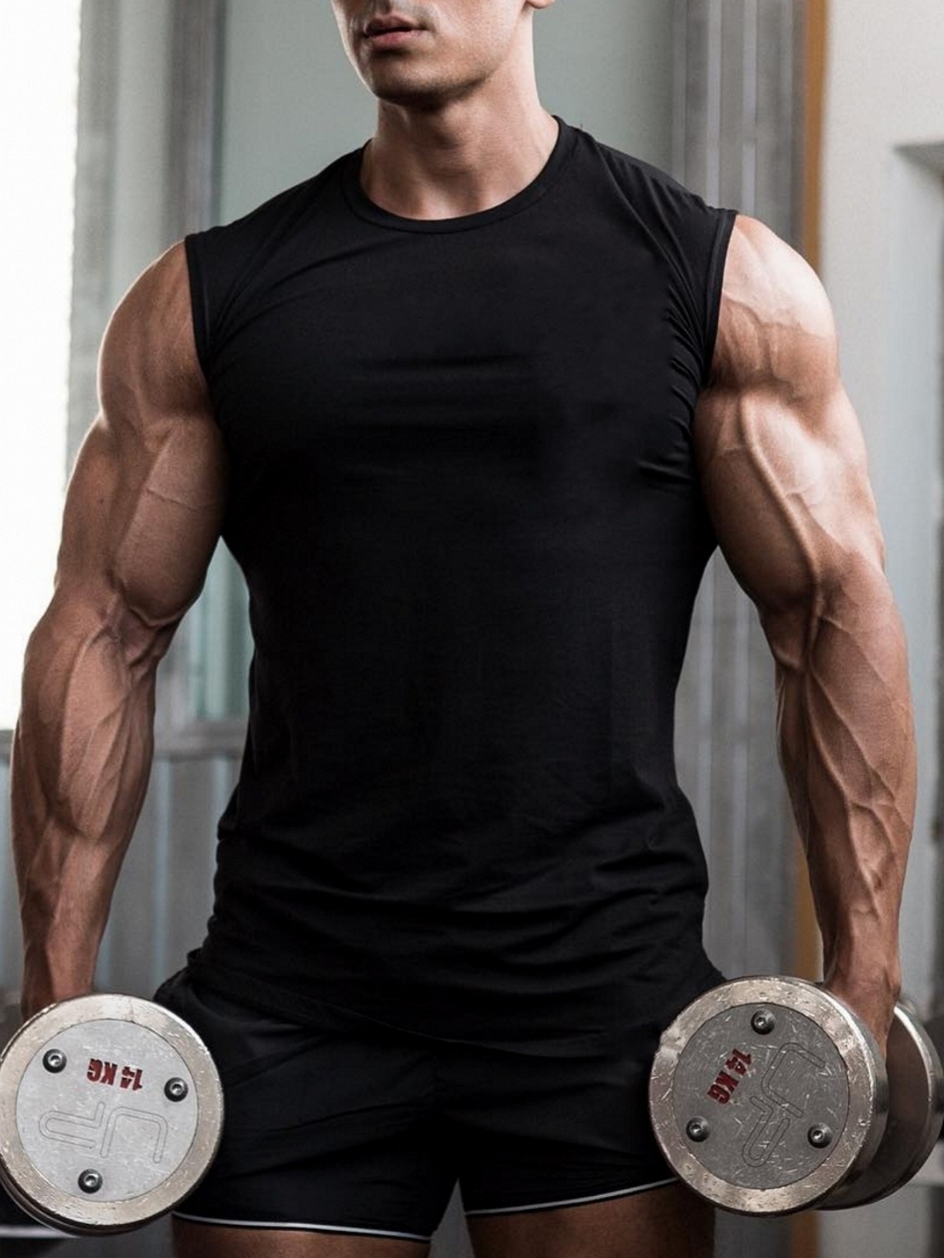 Men's Clothing Sports Vest Quick Drying Solid Color Tank Top For Running And Basketball_viptrois.com