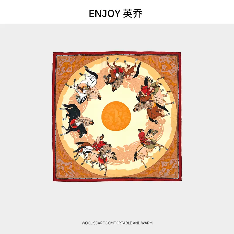 英乔围巾100%桑蚕丝真丝丝巾65女士大方巾新款高档伴手礼物工厂