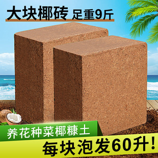 Large Coconut Brick Nutrient Soil for Flower Cultivation, Universal Coconut Bran Coconut Soil for Vegetable Cultivation, Coarse Coconut Shell Brick Flower Soil for Planting