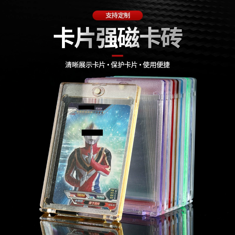 Плитка с магнитным всасыванием пользовательских красочных панцирных карточек 3 дюйма Pokemon Game Star Card HD прозрачная акриловая плитка