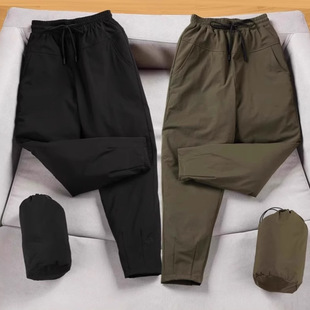 Thickened Down Pants Women's 2024 Winter New High Waist 90 White Duck Down Slim-Fit Slimming Harlan Radish Pants