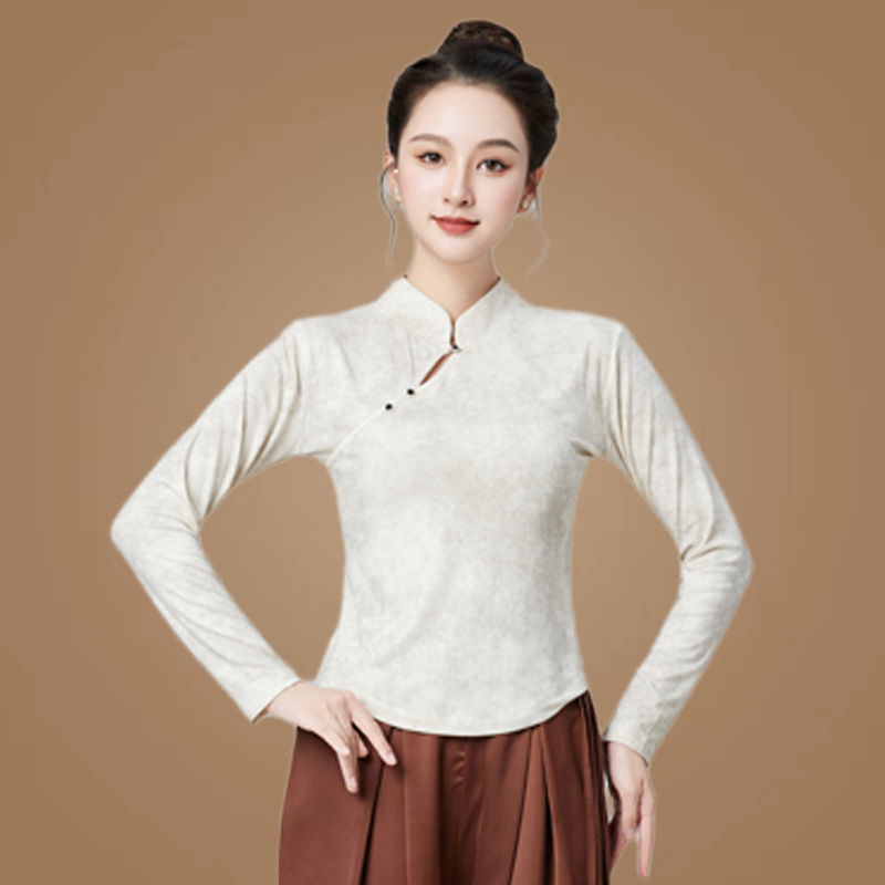 White long-sleeved top