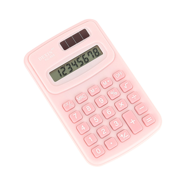 Mini Portable Calculator Cute Student Stationery Small Office Computer Macaron Color Palm Calculator - 5