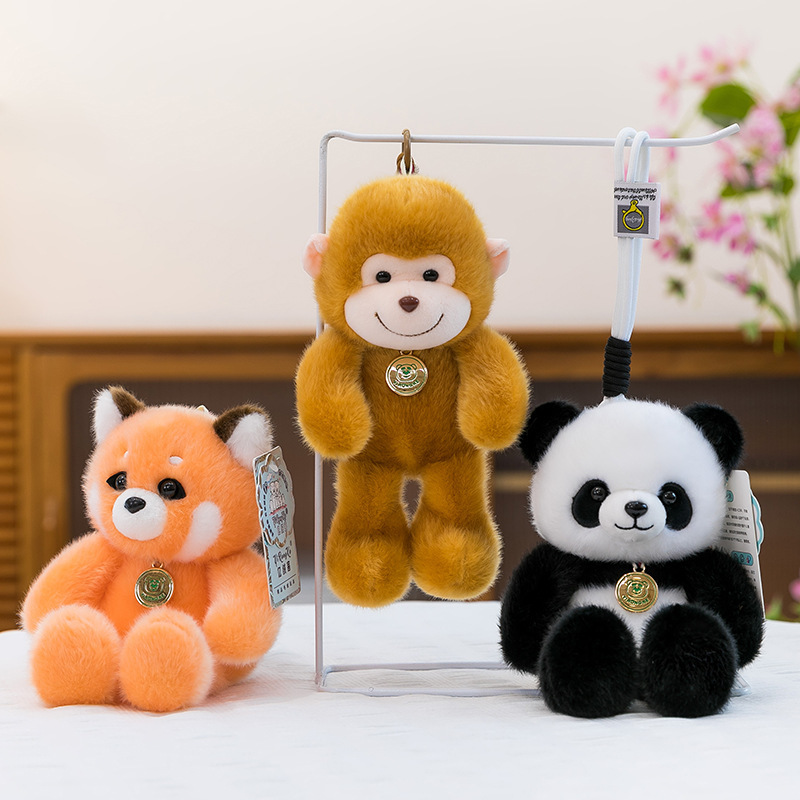 可爱跳跳小猴子动物挂件毛绒玩具公仔玩偶布娃娃儿童生日礼物女生|undefined