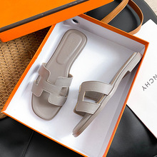 2026新款夏季时尚百搭平底一字拖沙滩旅游凉鞋外贸拖鞋女外穿