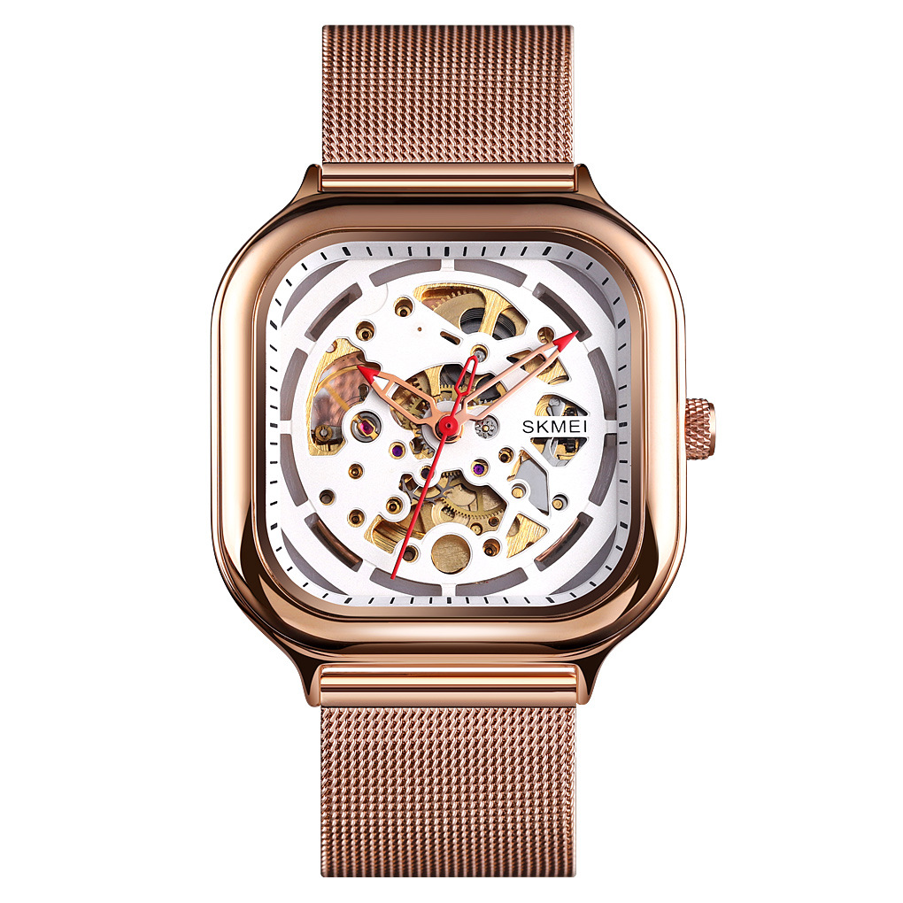 Momento Meilan acero reloj mecánico hueco 30 metros impermeable relojes de pulsera de hombre ocio comercio exterior lote mezcla lote personalizado