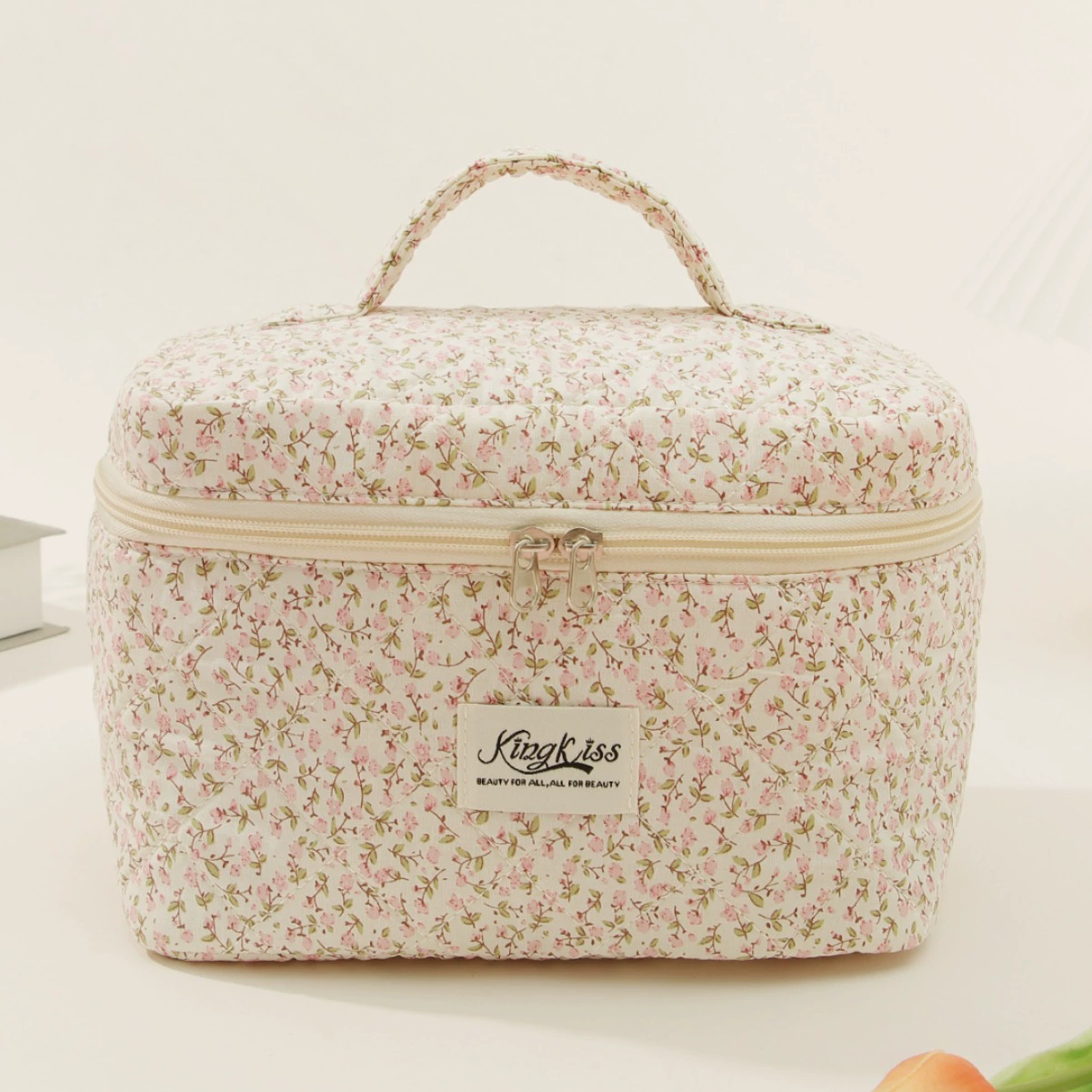 Портативный вместительный косметичка Bag для рук, маленькая сумка, симпатичная система хранения, с цветочным принтом