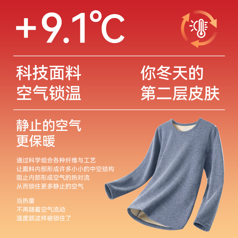 Ropa interior térmica de los hombres de lana forrada de lana engrosada de terciopelo ropa de abrigo de mediana edad y ancianos papá ropa de otoño pantalones largos traje cálido