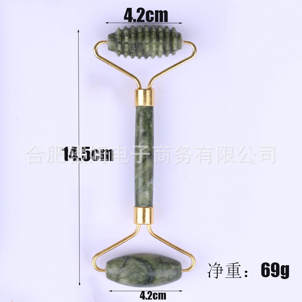 Rodillo masajeador de jade para rostro y cuerpo, palo de masaje para raspado de meridianos, fabricante transfronterizo de productos para el cuidado de la salud