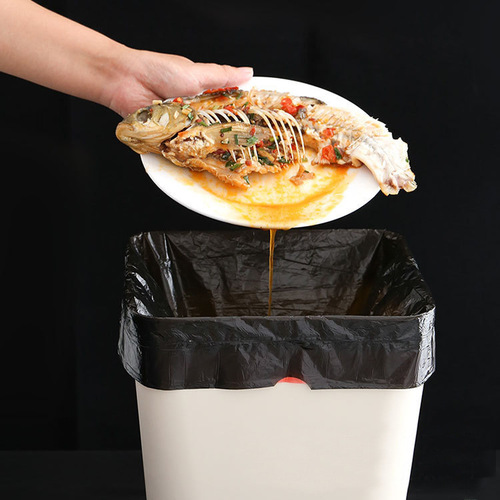 2213 Kitchen Waste Bag Disposable Plastic Bag Household Thick Medium and Large Hand-Held Drawstring Tie-Off Garbage Bag