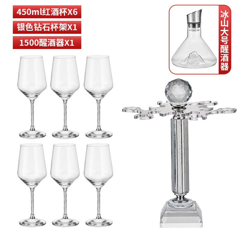 Wineglass, glass holder, wine decanter, 450 ml