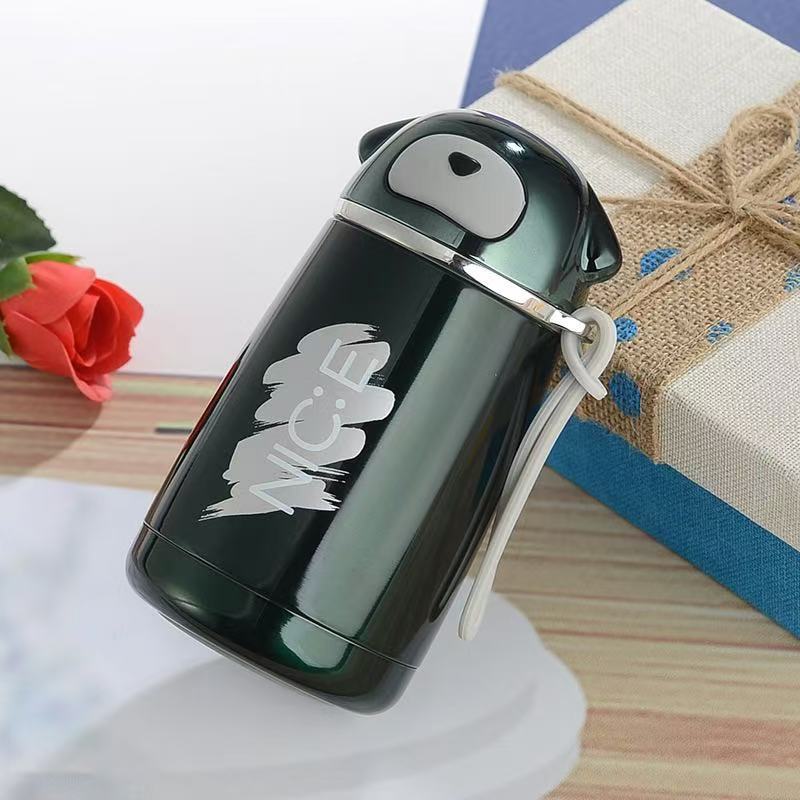 批发卡通迷你狗狗迷你猫猫保温杯双层不锈钢水杯可爱创意学生男女