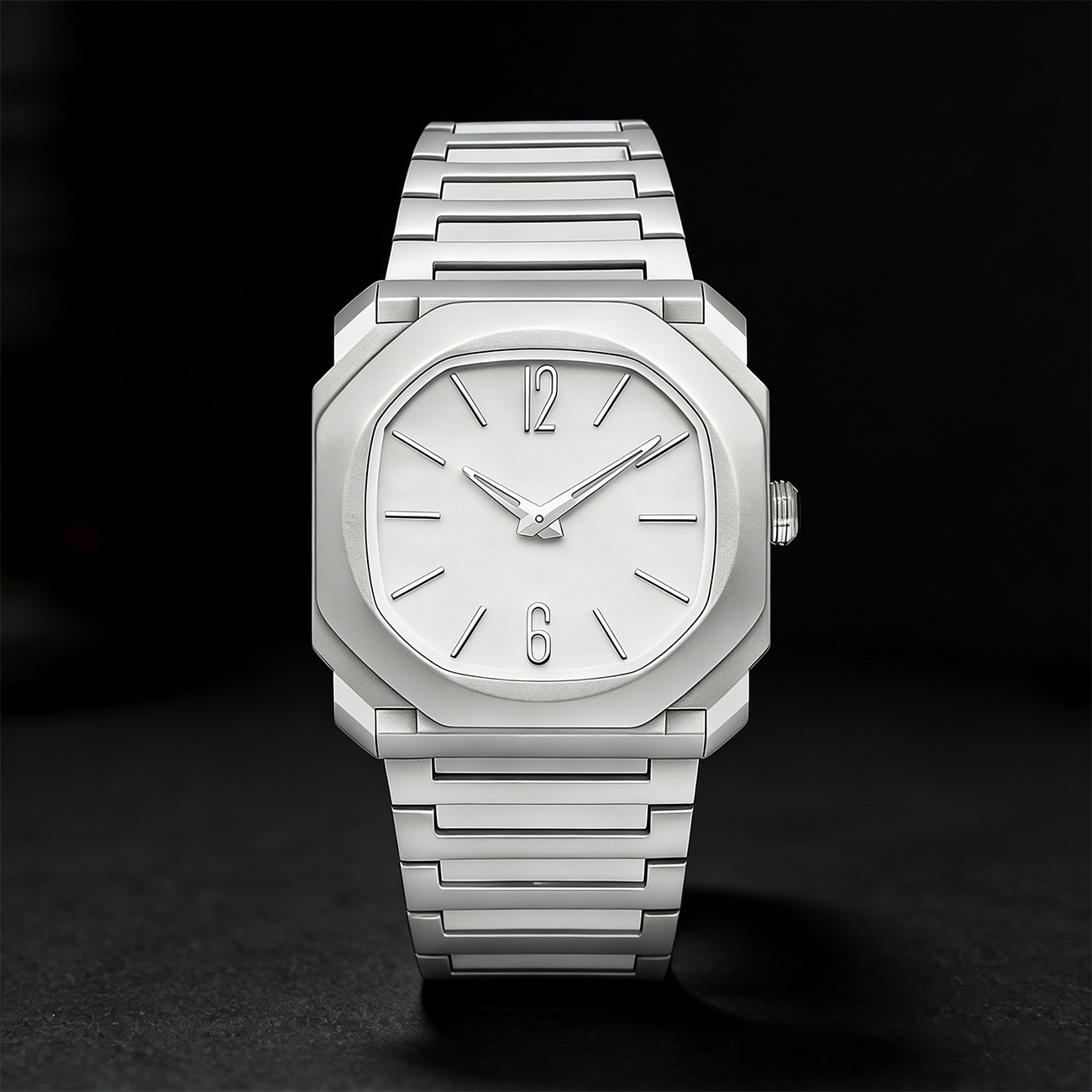 【Hardcore Design】Quartz Stopwatch New Square Watch for Men with a High-End Feel, Student Men's Model with Wormhole Concept