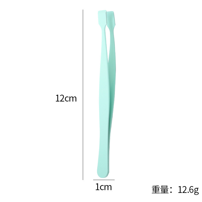 Pinzas de acero inoxidable engrosadas, pinzas de uñas hechas a mano DIY multifuncional, pinzas de pestañas de macarón