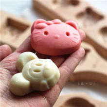 立体卡通 新款面食糕点点心馒头绿豆南瓜饼冰皮月饼模具木质包邮