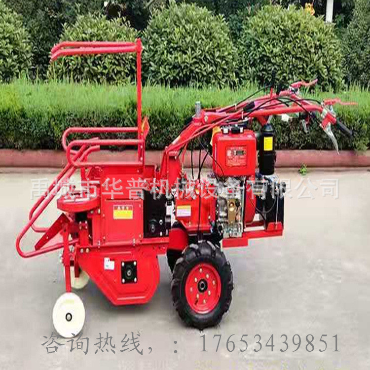 微耕机带玉米收获机 粉碎秸秆小型柴油玉米收获机 玉米苞米收获机