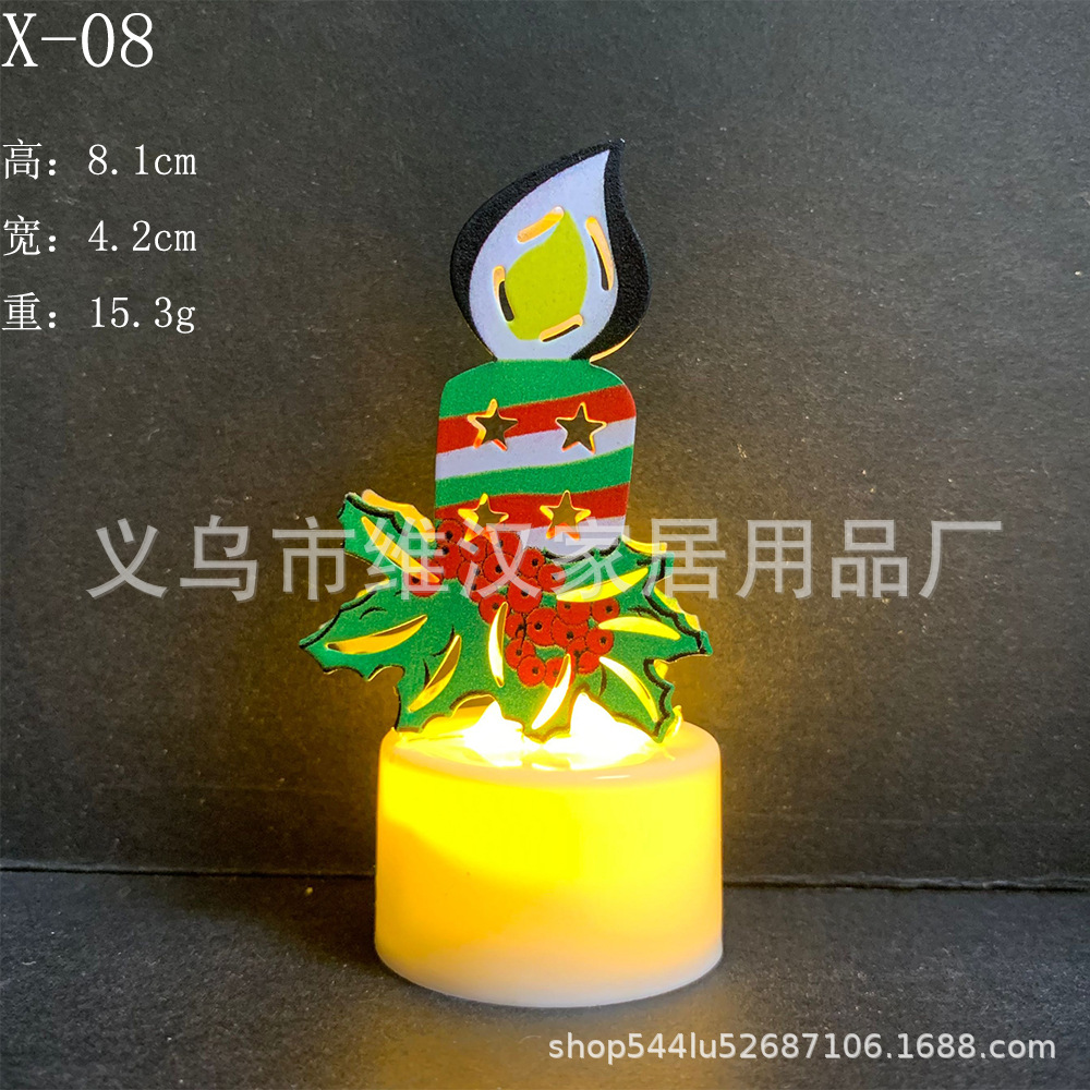 Vela Electrónica LED de Navidad de Hierro con Luz Cálida para Decoración de Noche image 15