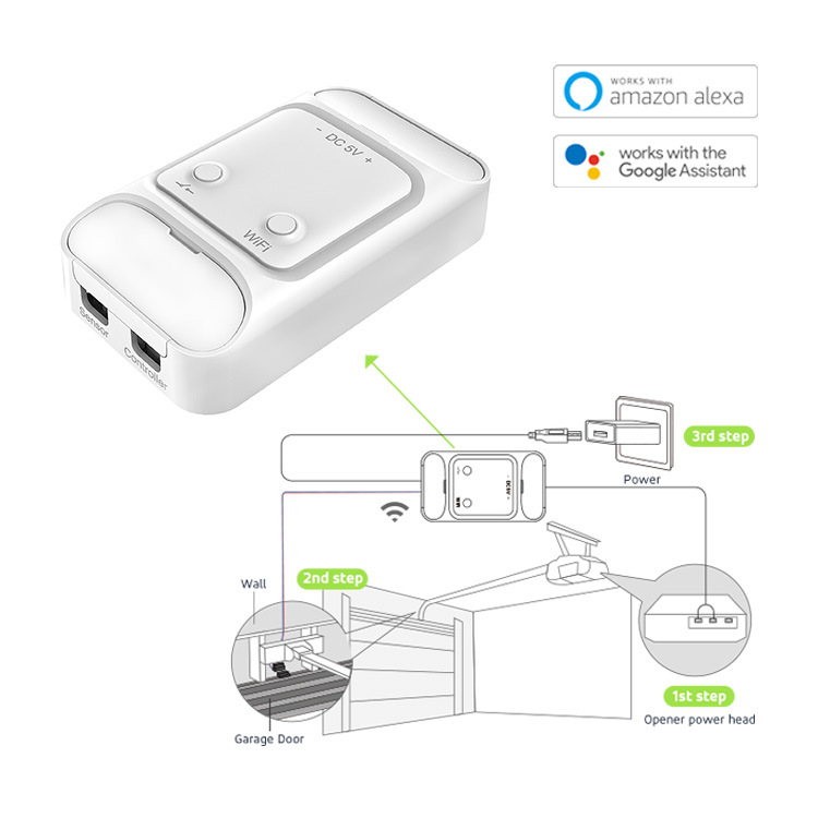 涂鸦WIFI智能车库开门控制器 手机APP远程遥控静音车库升降控制器