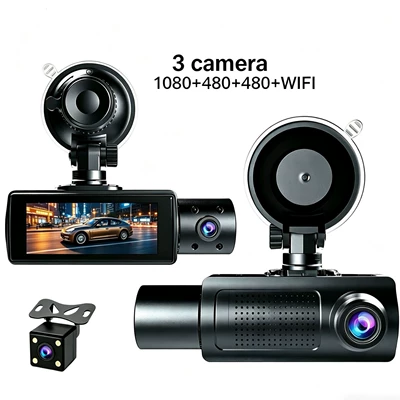 1080P+480+480+Wifi Dash Cam: Driving recorder