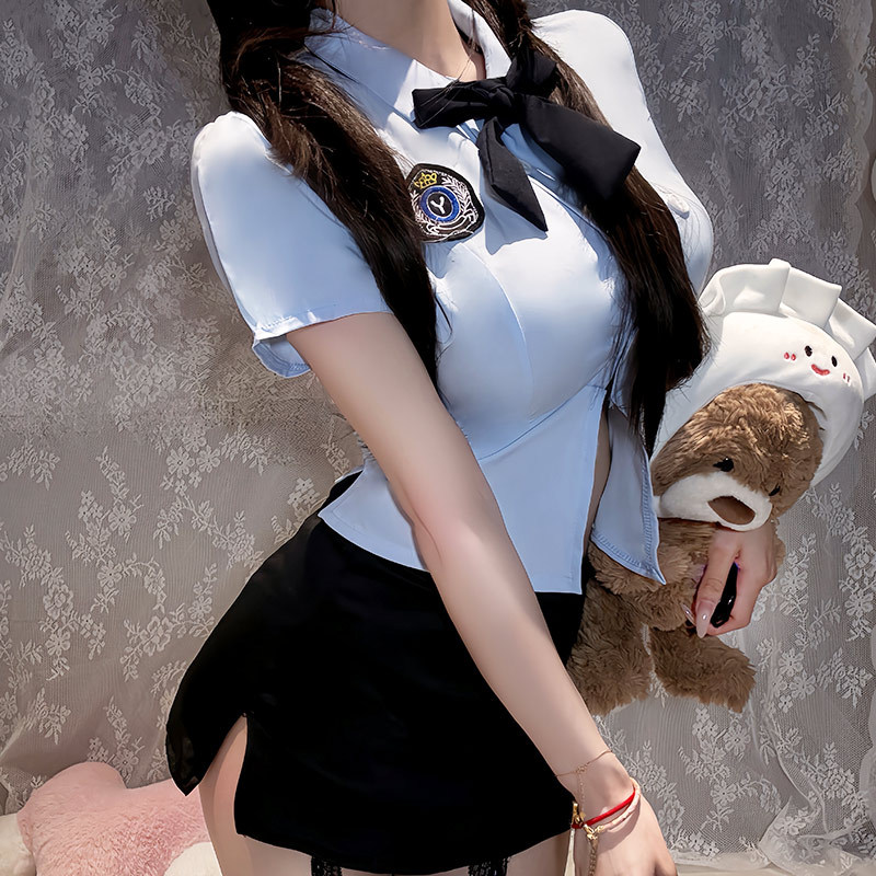 Sexy Policewoman Professional Suit Role-Playing Student Tight Uniform Temptation Ol Teacher Sexy Lingerie for Women