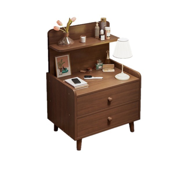 Moderno y simple dormitorio casero mesas de cabecera estilo antiguo pequeño cajón multicapa al lado de la cama almacenar estante gabinete lateral