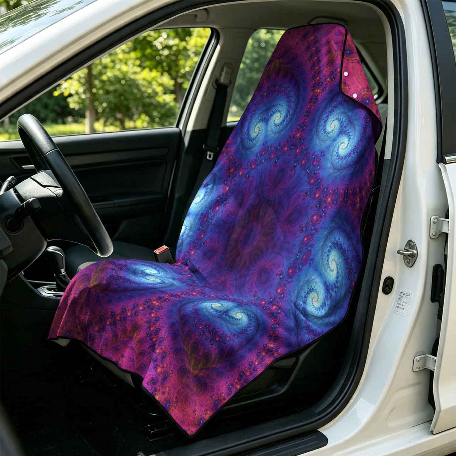 Geometric Bath Towel Car Seat Cover 2-in-1 Microfiber Outdoor Beach Car Dual-Use Universal Seat Cushion