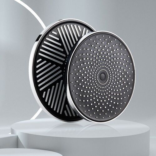 Pressure-boosted showerhead with large spray nozzle, single head rain shower, household bath set