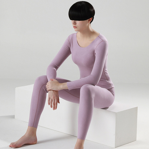 Anti-counterfeiting anti-bacterial German velvet thermal underwear for women, moisture absorption and heating, seamless suit for men, wholesale autumn clothes and long trousers base