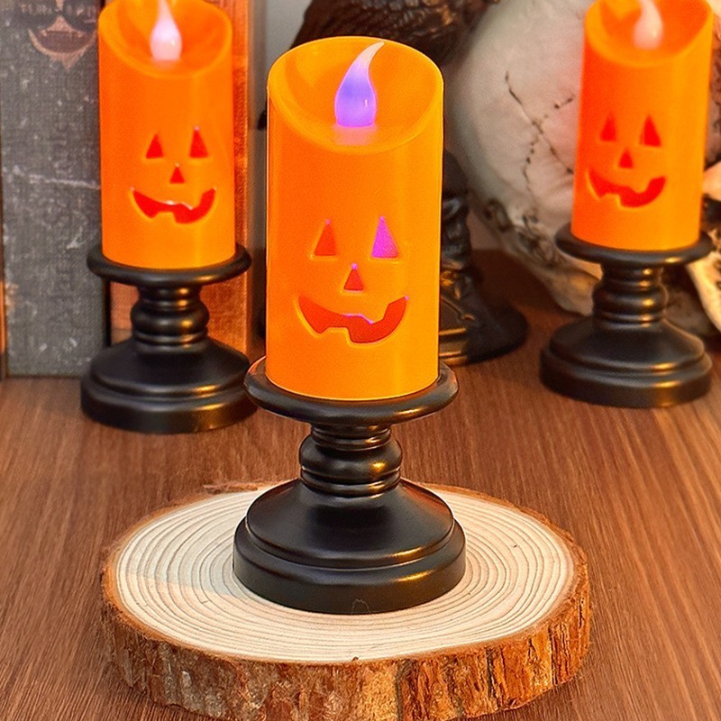 ハロウィンポータブルカボチャランプ LED 電子キャンドルライトパーティー装飾小道具雰囲気ライト装飾品卸売|undefined