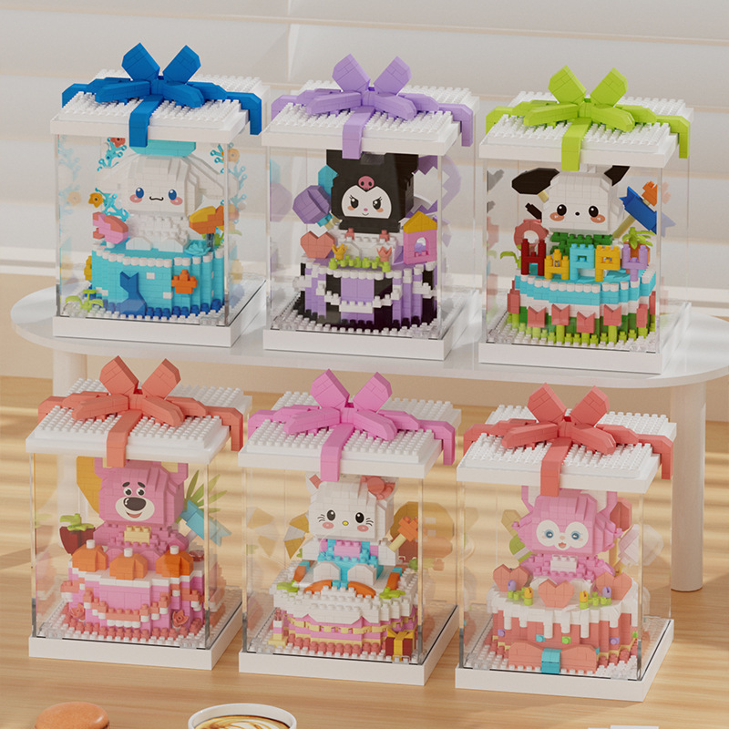 レゴケーキ人形動物微粒子パズル組み立てビルディングブロックおもちゃデスクトップ装飾品女の子卸売と互換性があります|undefined
