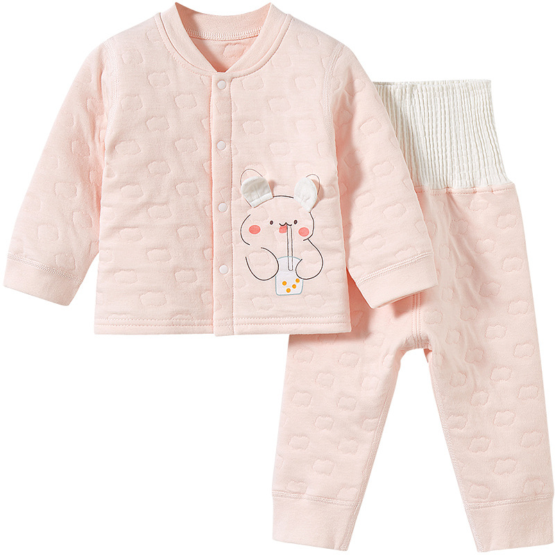 Bebé ropa de otoño traje de otoño e invierno Bebé Delgado acolchado cardigan dividido niños y niñas de cintura alta Calzoncillos largos ropa interior térmica para niños