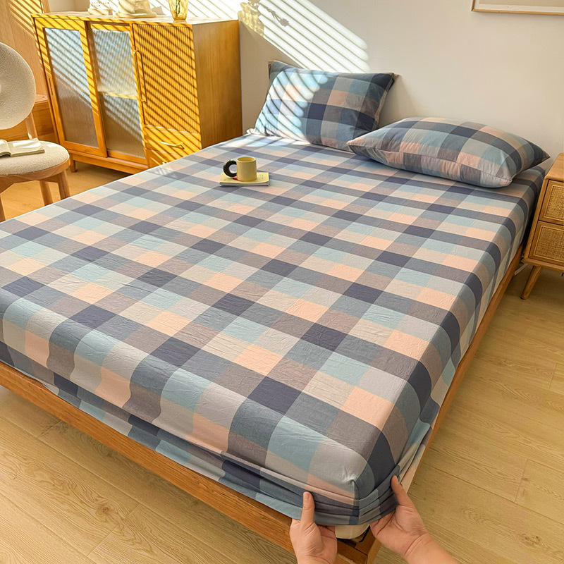 2024 nueva clase A de algodón teñido en hilo de algodón lavado funda de almohada para estudiantes