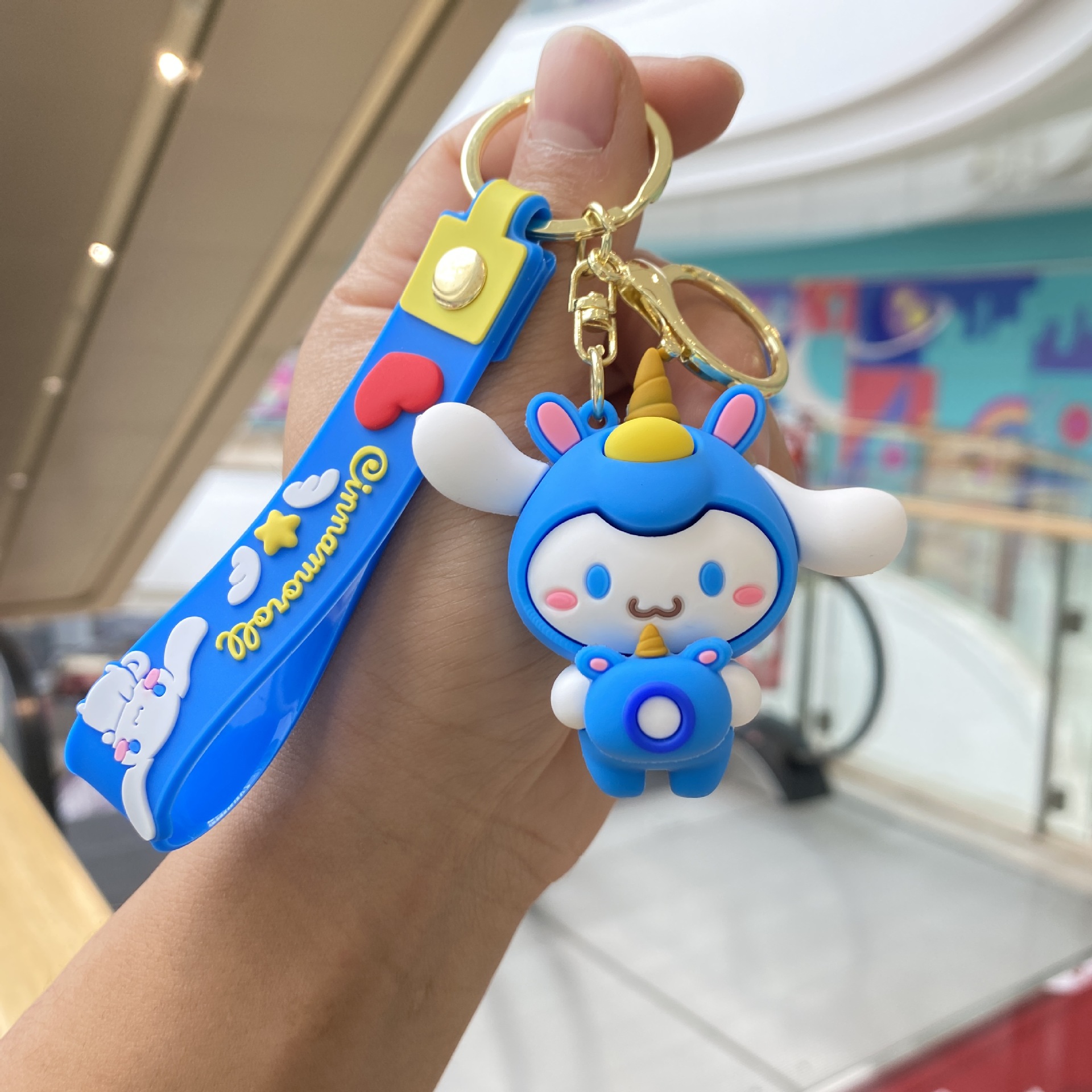 Dibujos Animados Sanrio llavero Yugui perro lindo muñeca colgante coche bolsa adornos muñeca máquina pequeño regalo