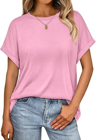 Damen T-shirt Mit Rundhalsausschnitt Für Den Sommer Locker_voghion.com