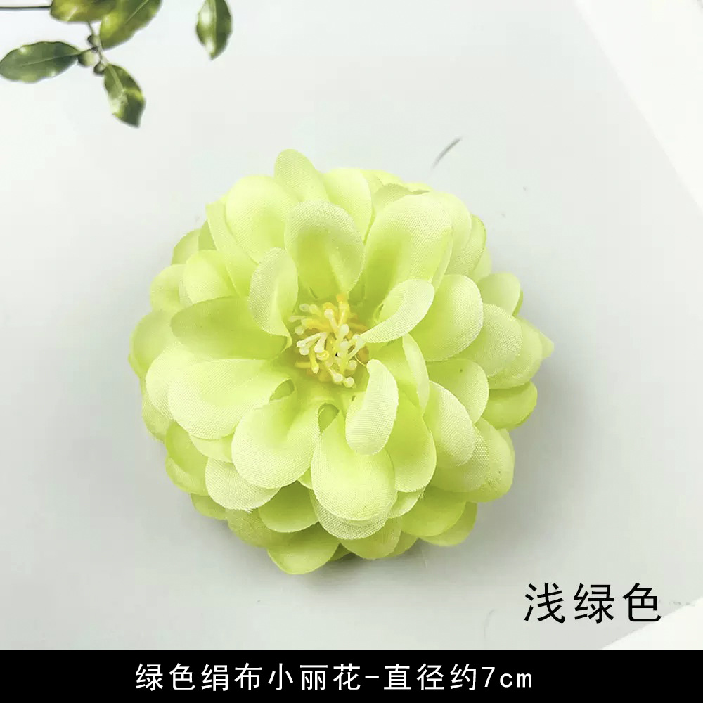 Simulación verde flor al por mayor flor falsa hecha a mano material pinza de flores accesorios de tocado de flor pequeña decoración del salón de bodas